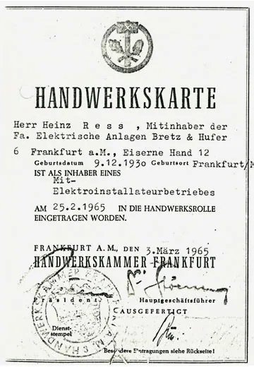 Handwerkskarte
